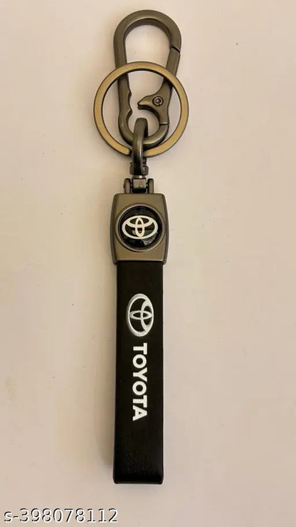 Slim Leather Key Chain With Car Logo